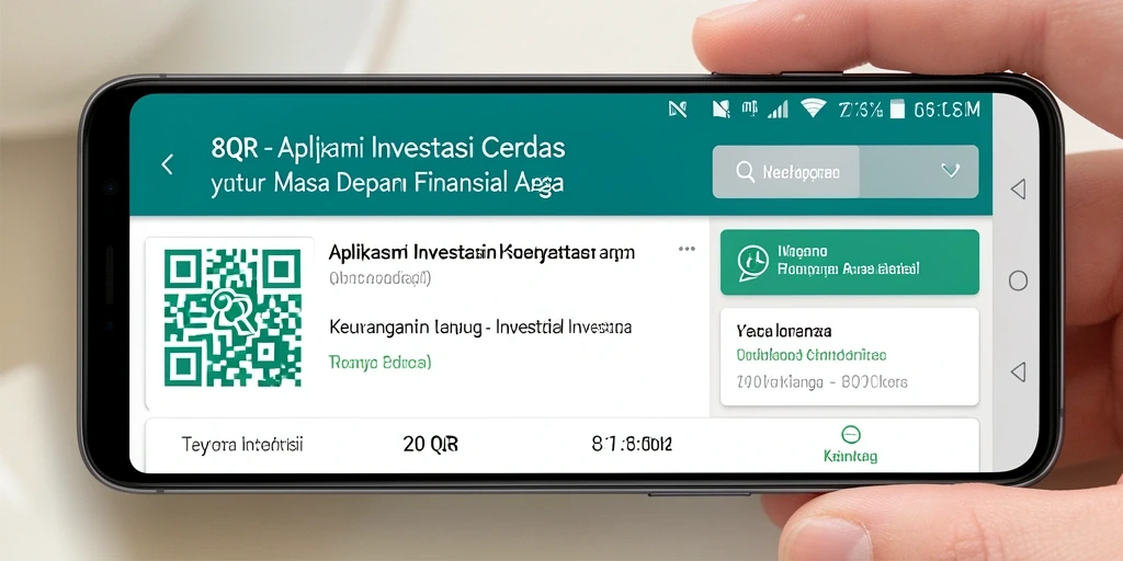 Antarmuka modern dan fungsional dari aplikasi Investasi 8QR.