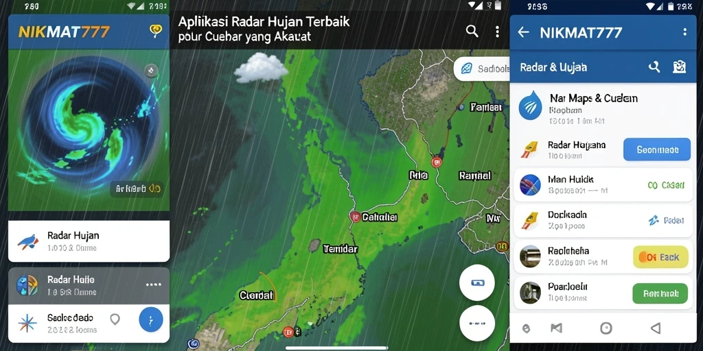 Antarmuka aplikasi Radar Hujan NIKMAT777 yang intuitif dan informatif.