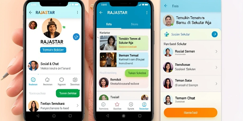Tampilan antarmuka menarik dan fitur chat yang interaktif.