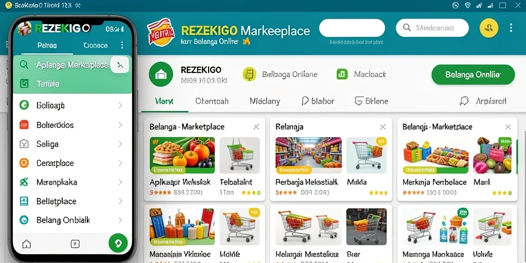 Antarmuka aplikasi REZEKIGO yang mudah digunakan untuk belanja online.