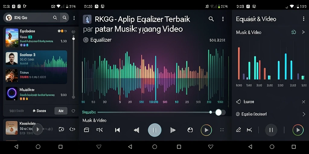 Antarmuka RKGG menunjukkan kontrol Equalizer yang mudah digunakan.