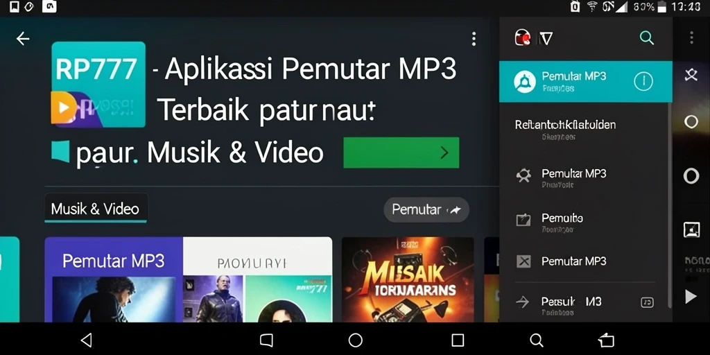Tampilan antarmuka baru RP777 untuk pemutar MP3.