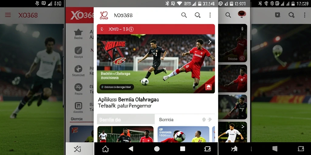 Tampilan antarmuka aplikasi XO368 yang menawan dan informatif.